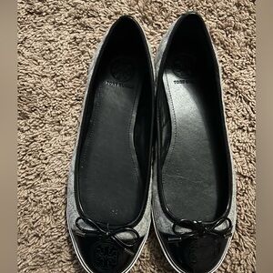Tory Burch patent leather canvas Ballet Flats